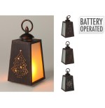 Farol led efecto llama, a pilas, 3 modelos, 10x19cm. basics