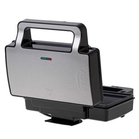 Sandwichera adler ad 3073  plata - negro