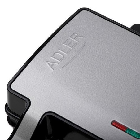 Sandwichera adler ad 3073  plata - negro