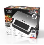 Sandwichera adler ad 3073  plata - negro