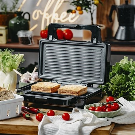 Sandwichera adler ad 3073  plata - negro