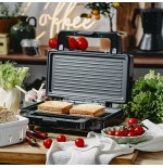 Sandwichera adler ad 3073  plata - negro
