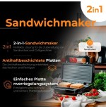 Sandwichera adler ad 3073  plata - negro