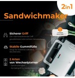 Sandwichera adler ad 3073  plata - negro