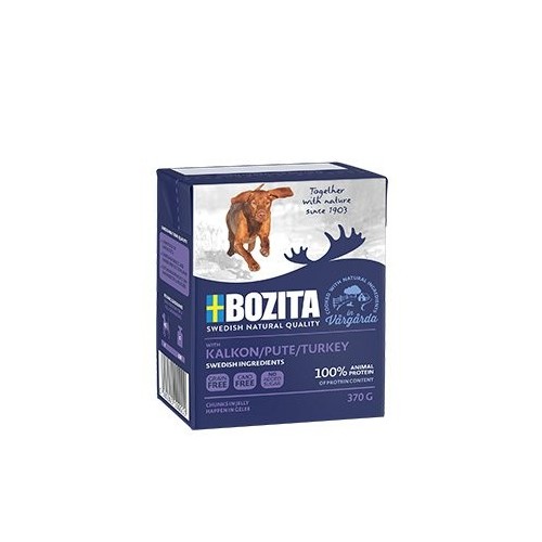 Bozita comida húmeda para perros trozos en gelatina pavo 370 g