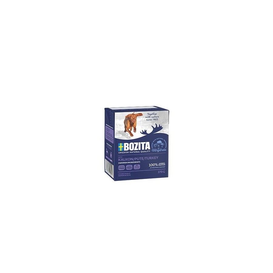 Bozita comida húmeda para perros trozos en gelatina pavo 370 g