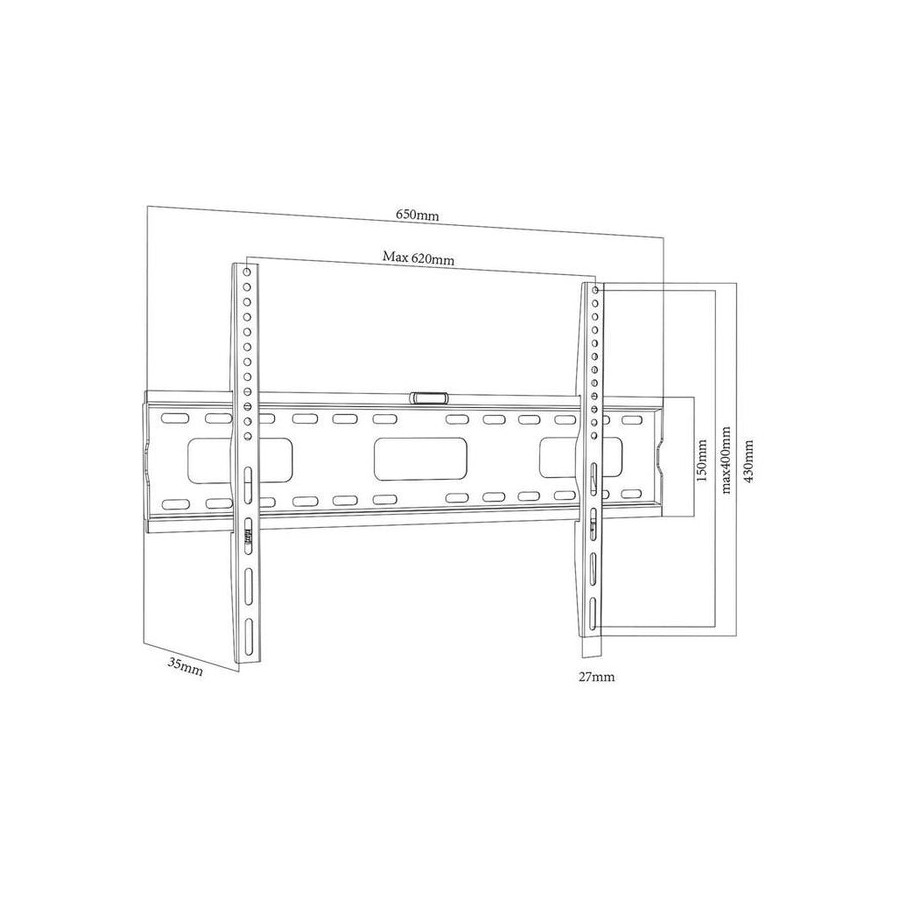 Maclean mc-419 soporte para tv, pared para pantallas de 32-100", máx. vesa 600x400, carga máx. 80kg