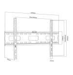 Maclean mc-419 soporte para tv, pared para pantallas de 32-100", máx. vesa 600x400, carga máx. 80kg