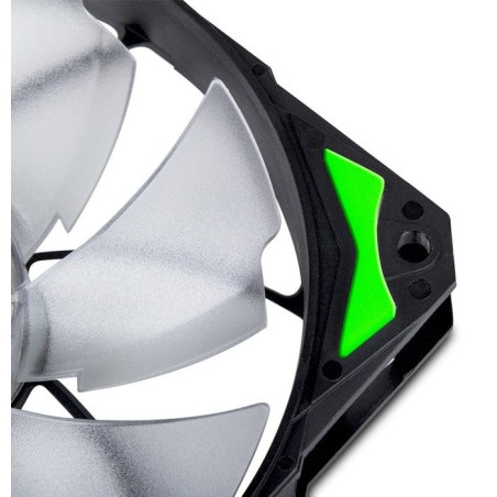 Nox ventilador caja hummer hfan led verde 12x12