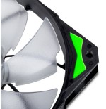 Nox ventilador caja hummer hfan led verde 12x12