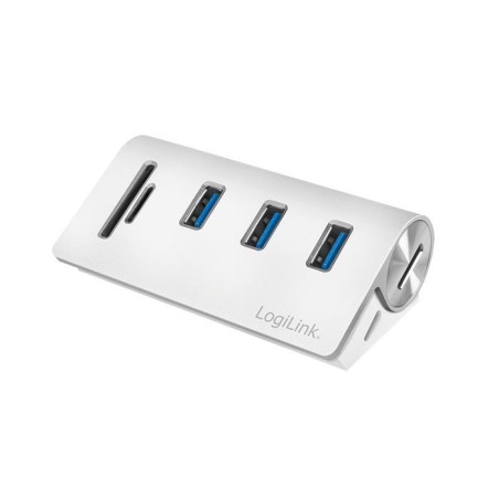 Hub logilink cr0045  de interfaz usb 3.2 gen 1 (3.1 gen 1) type-a 5000 mbit/s plata