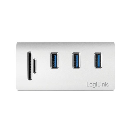 Hub logilink cr0045  de interfaz usb 3.2 gen 1 (3.1 gen 1) type-a 5000 mbit/s plata
