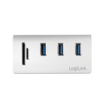 Hub logilink cr0045  de interfaz usb 3.2 gen 1 (3.1 gen 1) type-a 5000 mbit/s plata