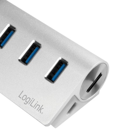 Hub logilink cr0045  de interfaz usb 3.2 gen 1 (3.1 gen 1) type-a 5000 mbit/s plata