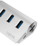 Hub logilink cr0045  de interfaz usb 3.2 gen 1 (3.1 gen 1) type-a 5000 mbit/s plata