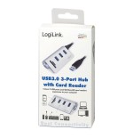 Hub logilink cr0045  de interfaz usb 3.2 gen 1 (3.1 gen 1) type-a 5000 mbit/s plata
