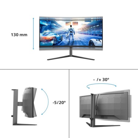 Philips 34m2c6500 34" oled 3440x1440 hdmi negro grey