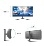 Philips 34m2c6500 34" oled 3440x1440 hdmi negro grey