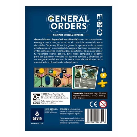 Juego de mesa general orders