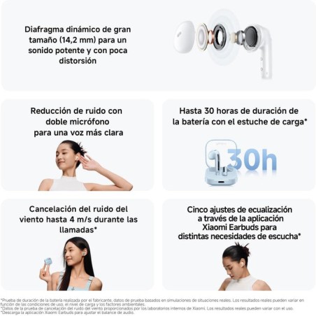 Xiaomi redmi buds 6 active auriculares bluetooth blanco
