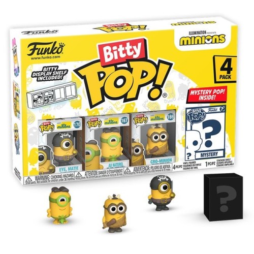 Blister 4 figuras bitty pop minions series 1