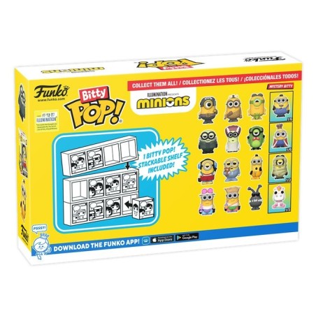 Blister 4 figuras bitty pop minions series 1