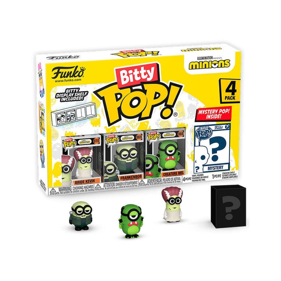 Blister 4 figuras bitty pop minions series 2