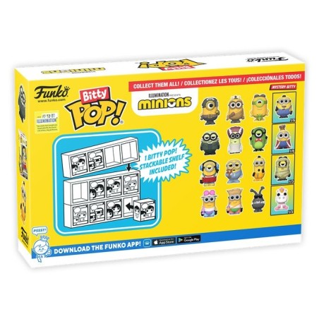 Blister 4 figuras bitty pop minions series 3