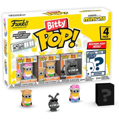 Blister 4 figuras bitty pop minions series 4