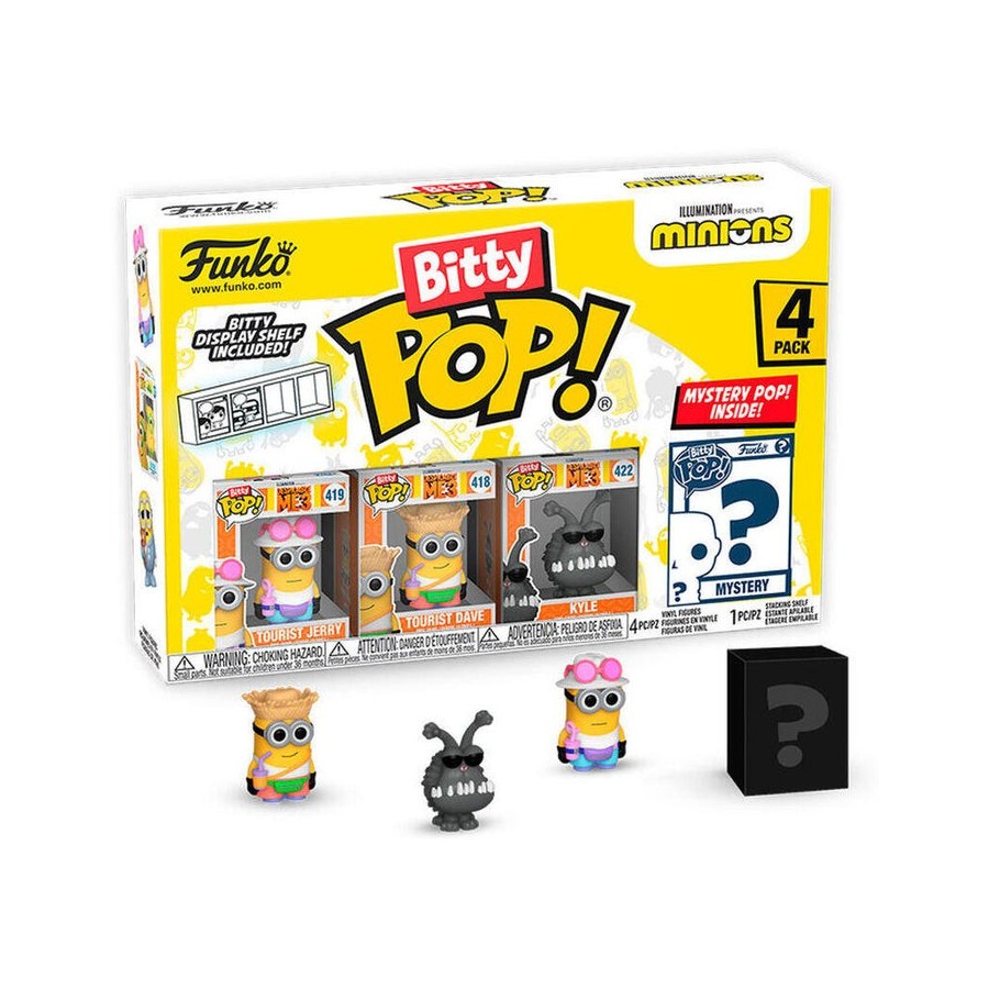 Blister 4 figuras bitty pop minions series 4