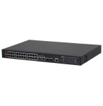 Dahua s4228-24gt-240 switch poe 24 puertos gigabit + 2 uplink gigabit rj45 + 2sfp gigabit 240w manejable en cloud layer2