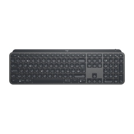 Teclado suizo logitech mx keys retroiluminación bluetooth 2.4 ghz qwerty grafito