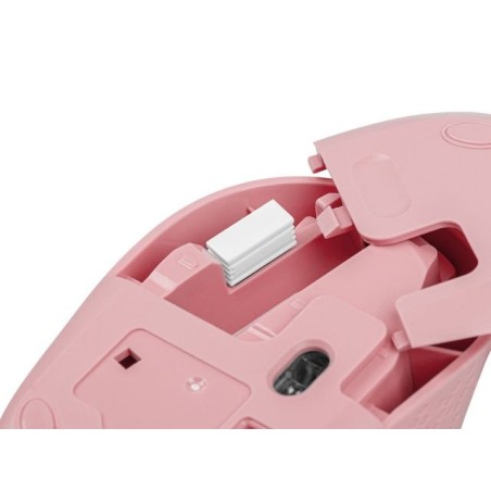 Raton natec stork optico inalambrico 1600 dpi rosa