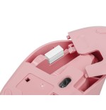 Raton natec stork optico inalambrico 1600 dpi rosa