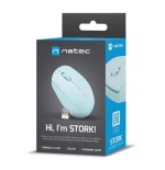 Raton natec stork optico inalambrico 1600 dpi azul