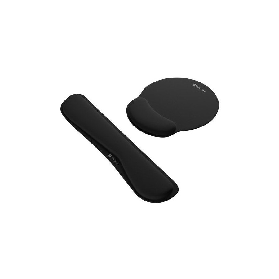 Pack alfombrilla y reposamuñecas natec chipmunk 2-in-1 ergonom set acolchado bl