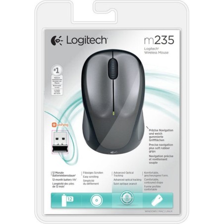 Logitech raton m235 rf inalambrico negro 910-002201