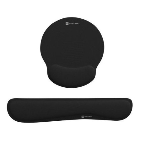 Pack alfombrilla y reposamuñecas natec chipmunk 2-in-1 ergonom set acolchado bl