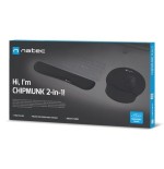 Pack alfombrilla y reposamuñecas natec chipmunk 2-in-1 ergonom set acolchado bl