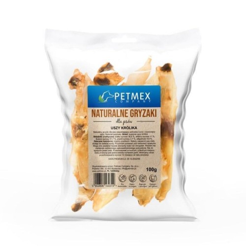 Petmex perro masticar oreja de conejo - 100g
