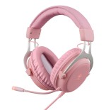 Deltaco gam-030-p auriculares alámbrico diadema juego usb tipo a rosa