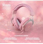 Deltaco gam-030-p auriculares alámbrico diadema juego usb tipo a rosa