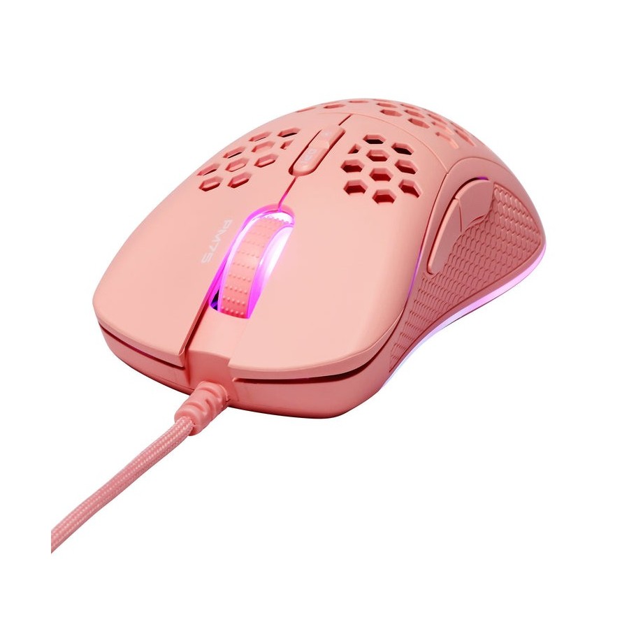 Deltaco dm210 gaming maus ultraleicht rgb usb pink