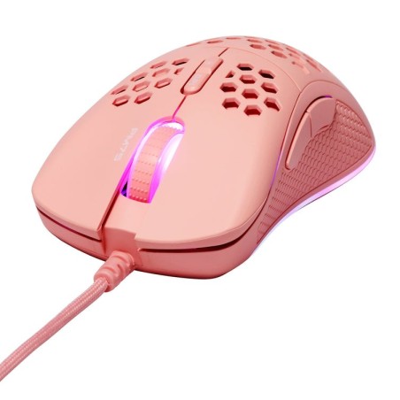 Deltaco dm210 gaming maus ultraleicht rgb usb pink