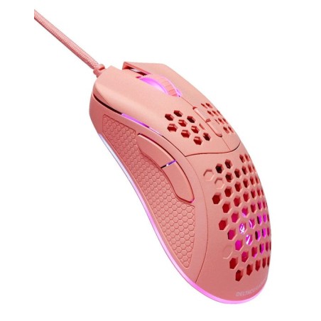 Deltaco dm210 gaming maus ultraleicht rgb usb pink