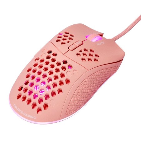 Deltaco dm210 gaming maus ultraleicht rgb usb pink