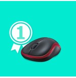 Ratón inalámbrico logitech m185 rojo 910-002240