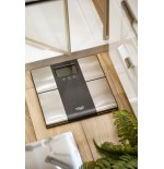 Báscula de baño adler ad 8165 con analizador, peso máximo 225 kg, acero inoxidable negro