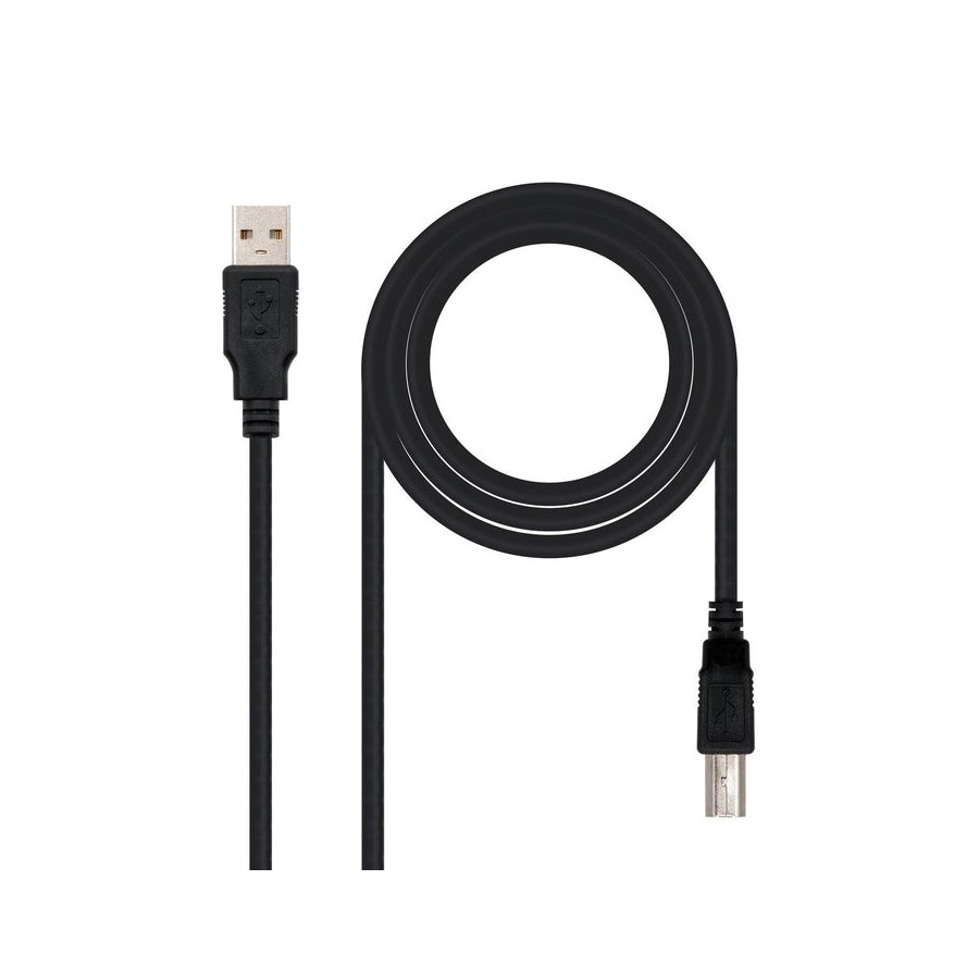 Nanocable cable de impresora usb-a 2.0 macho a usb-b macho 4.50m