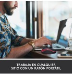 Ratón inalámbrico logitech m185 rojo 910-002240